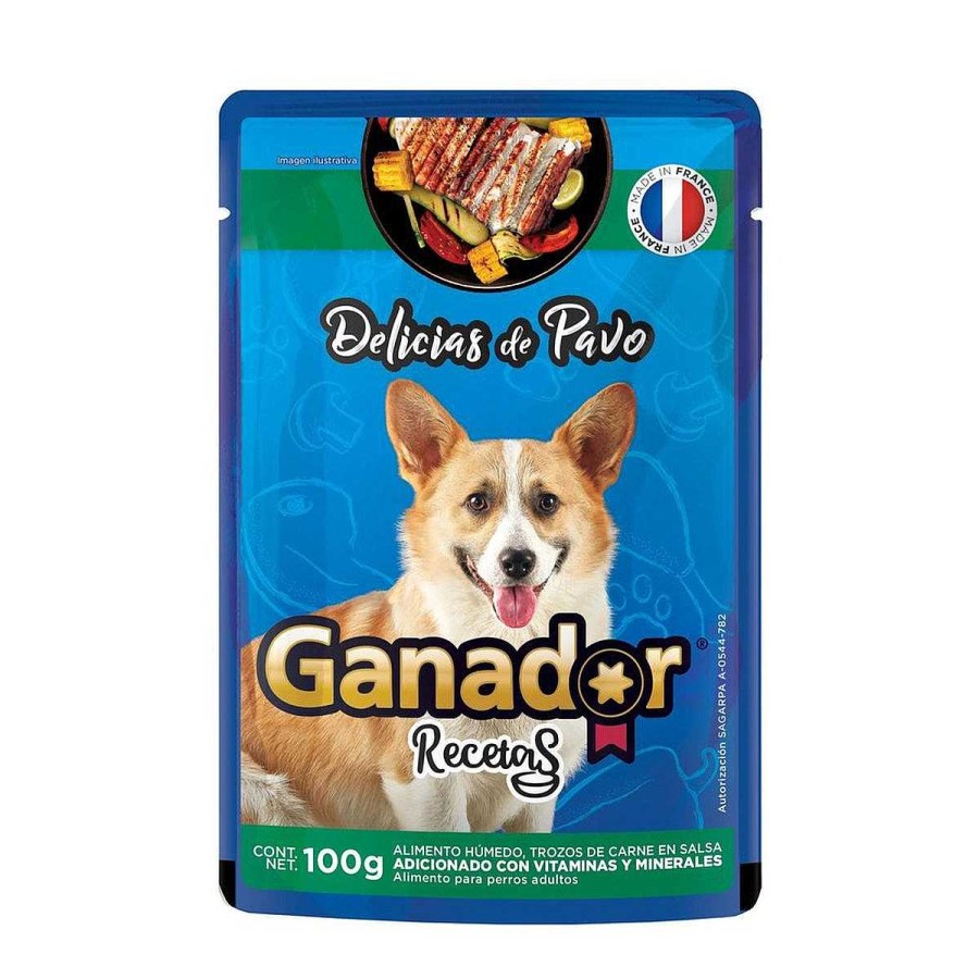 Perro Ganador Alimento H Medo | Alimento H Medo Para Perro Adulto Todas Las Razas Ganador Recetas Delicias De Pavo (Individual) 100 Gr