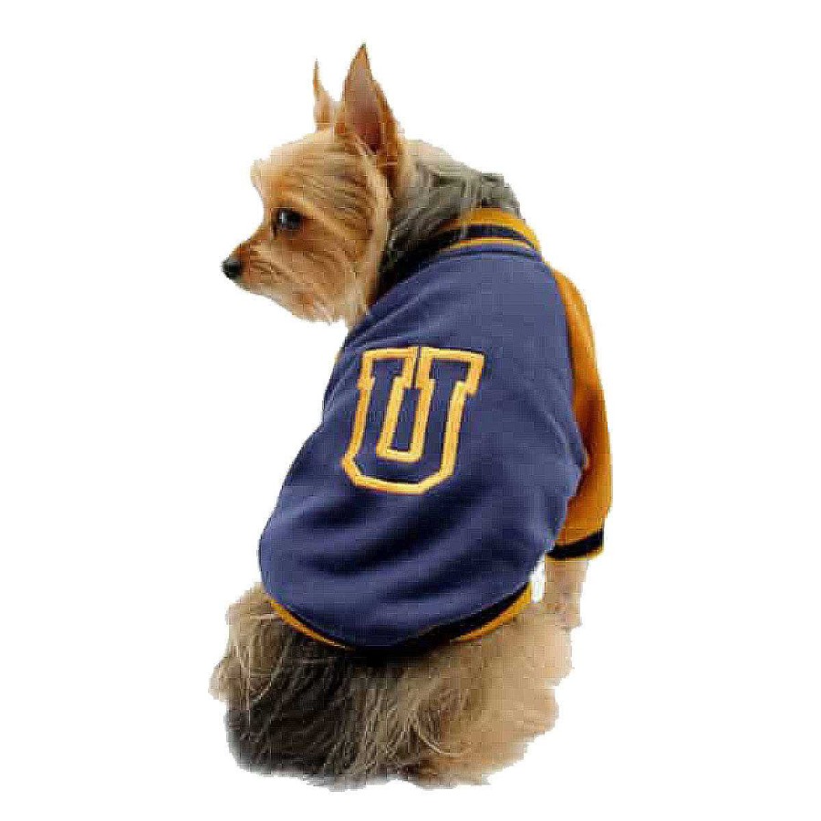 Perro Pet Pals Boutique Ropa | Chamarra Universitaria Para Perro Pet Pals Azul