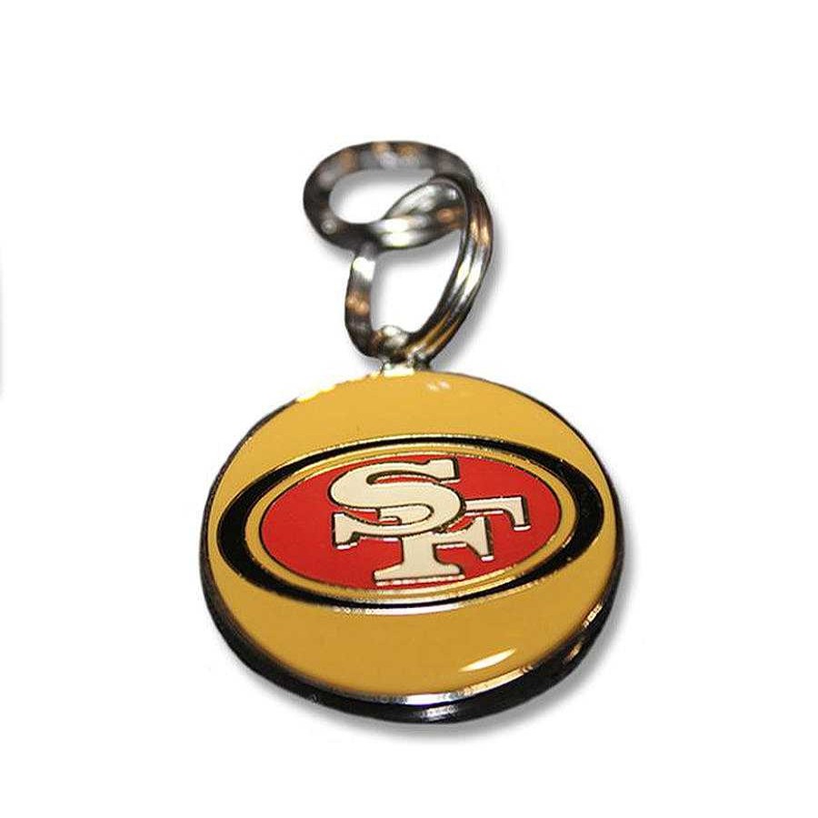 Perro Croquetero Collares Y Correas | Placa Grabable Nfl San Francisco 49Ers