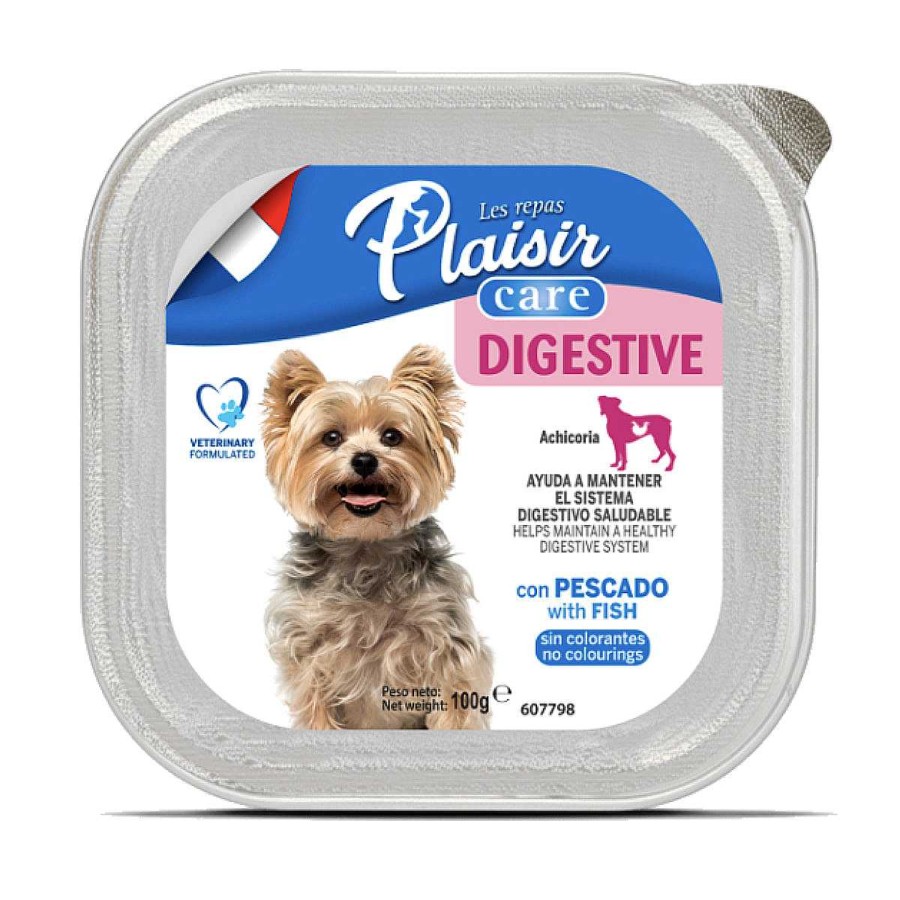 Perro Les Repas Plaisir Alimento H Medo | Caja De Alimento H Medo Para Perro Adulto Les Repas Plaisir Digestive Pat Pescado 12 Piezas De 100G