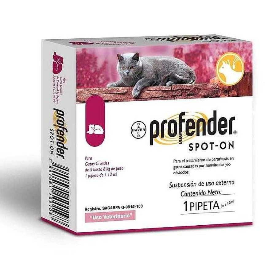 Gato Bayer Antipulgas Y Desparasitantes | Pipeta Profender Spot-On Para Gato Bayer