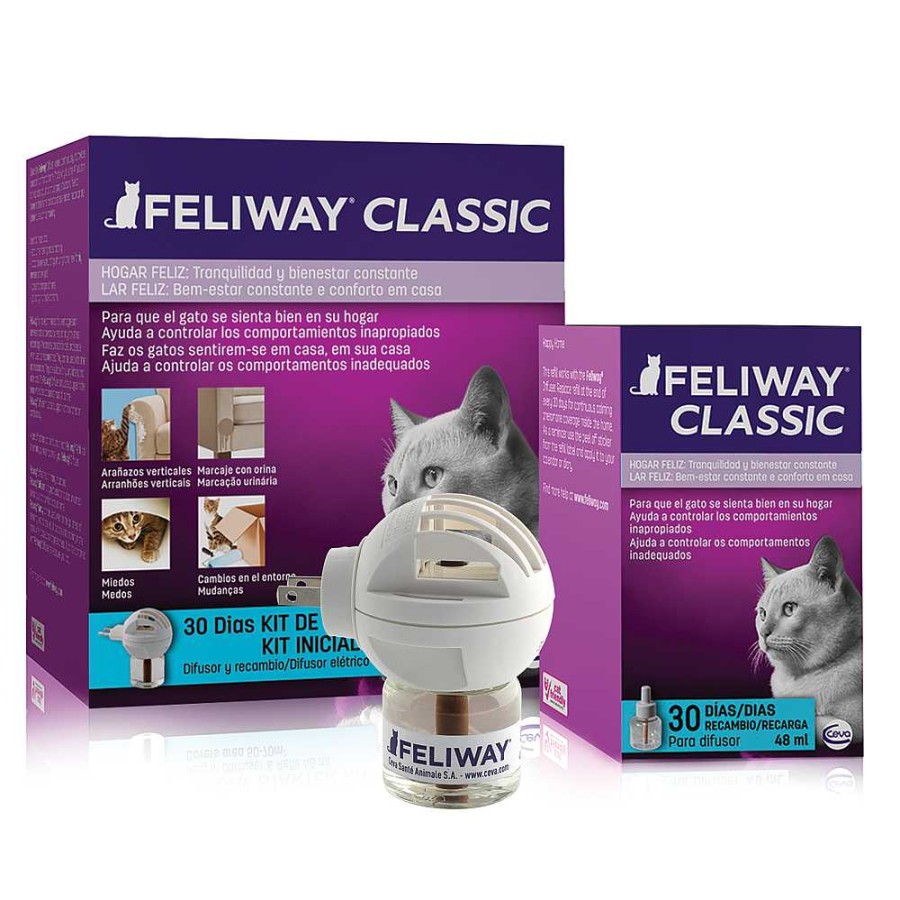 Gato Feliway Cuidados | Difusor Feliway Cl Sico Con Recarga