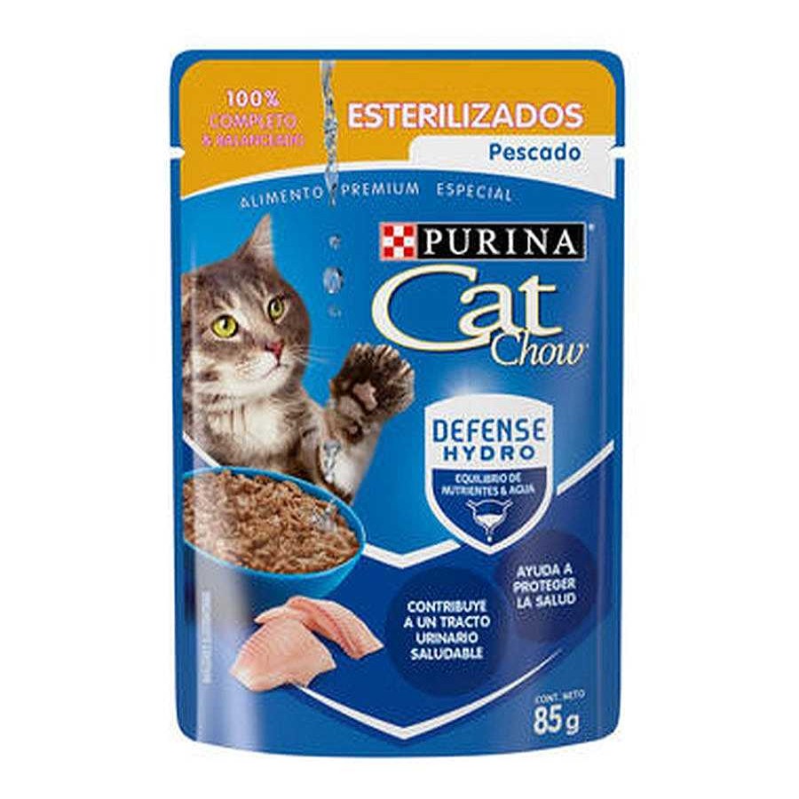 Gato Cat Chow Alimento H Medo | Alimento H Medo Para Gato Adulto Purina Cat Chow Con Hydro Esterilizados Pescado 24 Pouches De 85 Gr