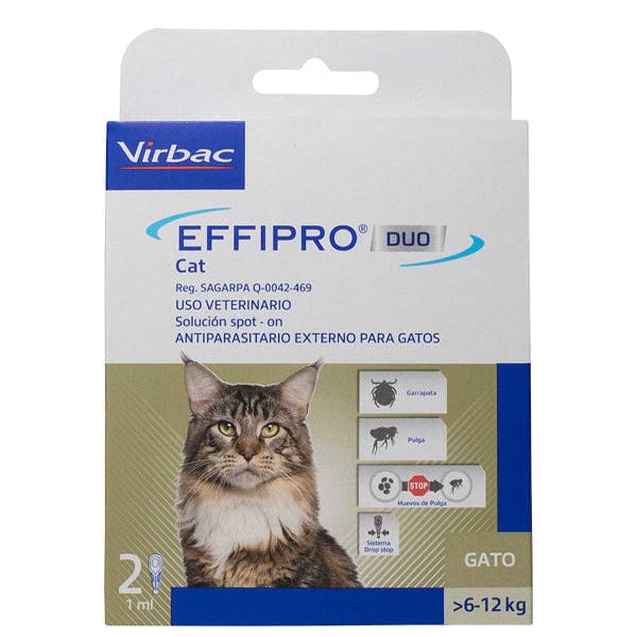 Gato Virbac Antipulgas Y Desparasitantes | Effipro Duo Gato Adulto 2 Pipetas Virbac