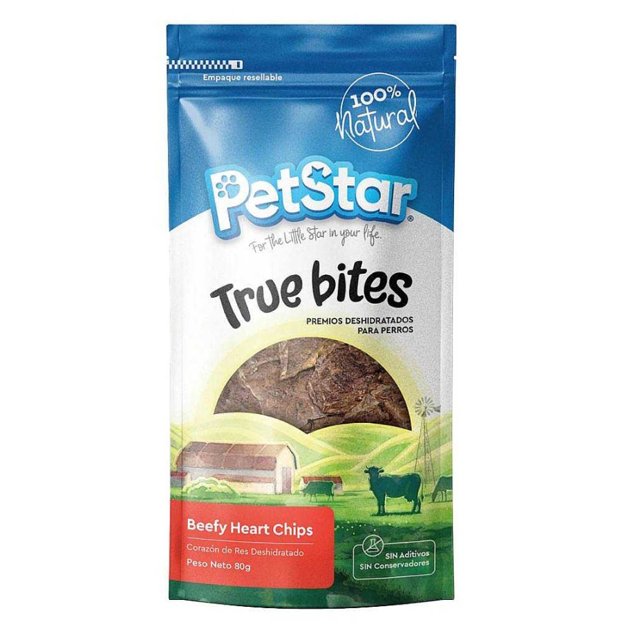 Perro Petstar Naturales | Premios Beefy Heart Chips True Bites