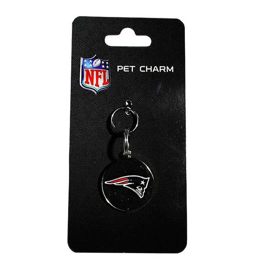 Perro Croquetero Collares Y Correas | Placa Grabable Nfl New England Patriots