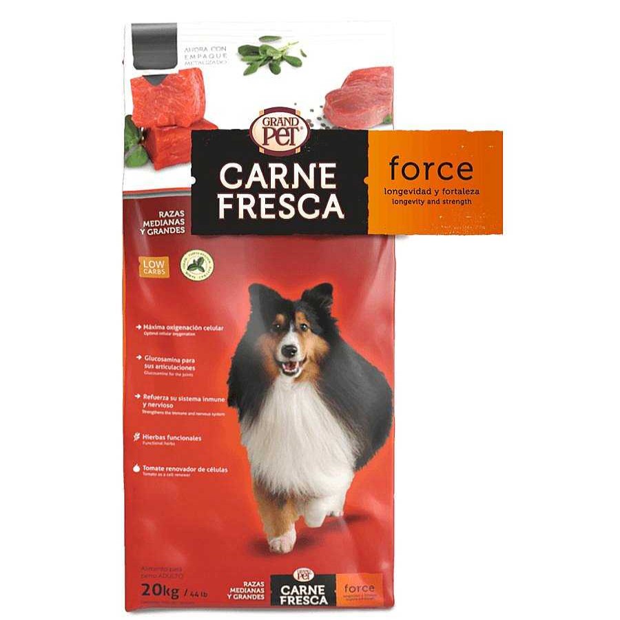 Perro Carne Fresca Alimento Seco | Alimento Para Perro Adulto Carne Fresca Force