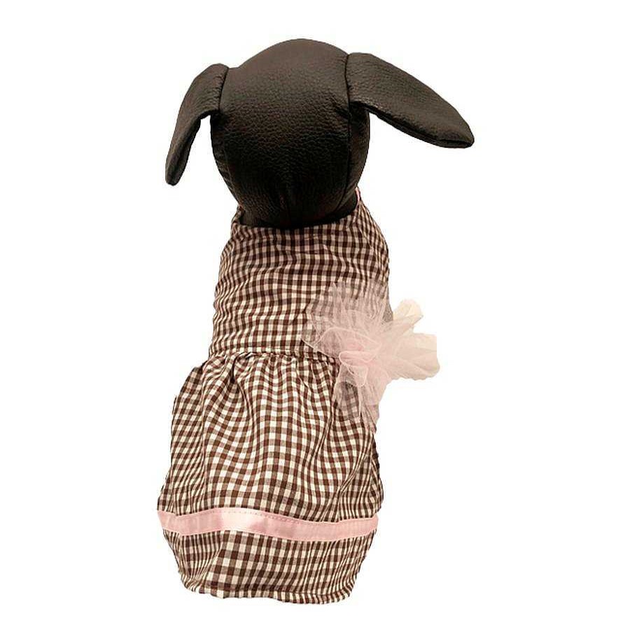 Perro Pet Pals Boutique Ropa | Vestido Cuadros Caf Pet Pals