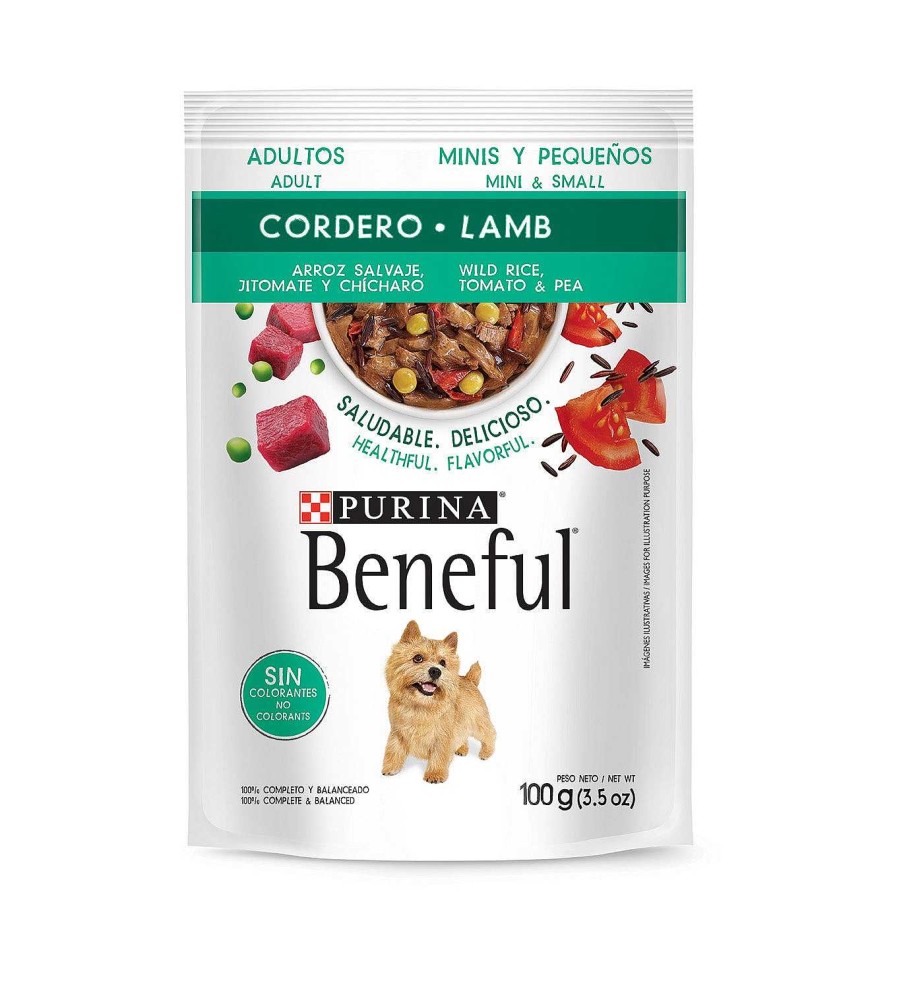 Perro Beneful Alimento H Medo | Alimento H Medo Para Perro Adulto Razas Minis Y Peque As Purina Beneful Cordero Y Arroz Salvaje 20 Pouches De 100 Gr