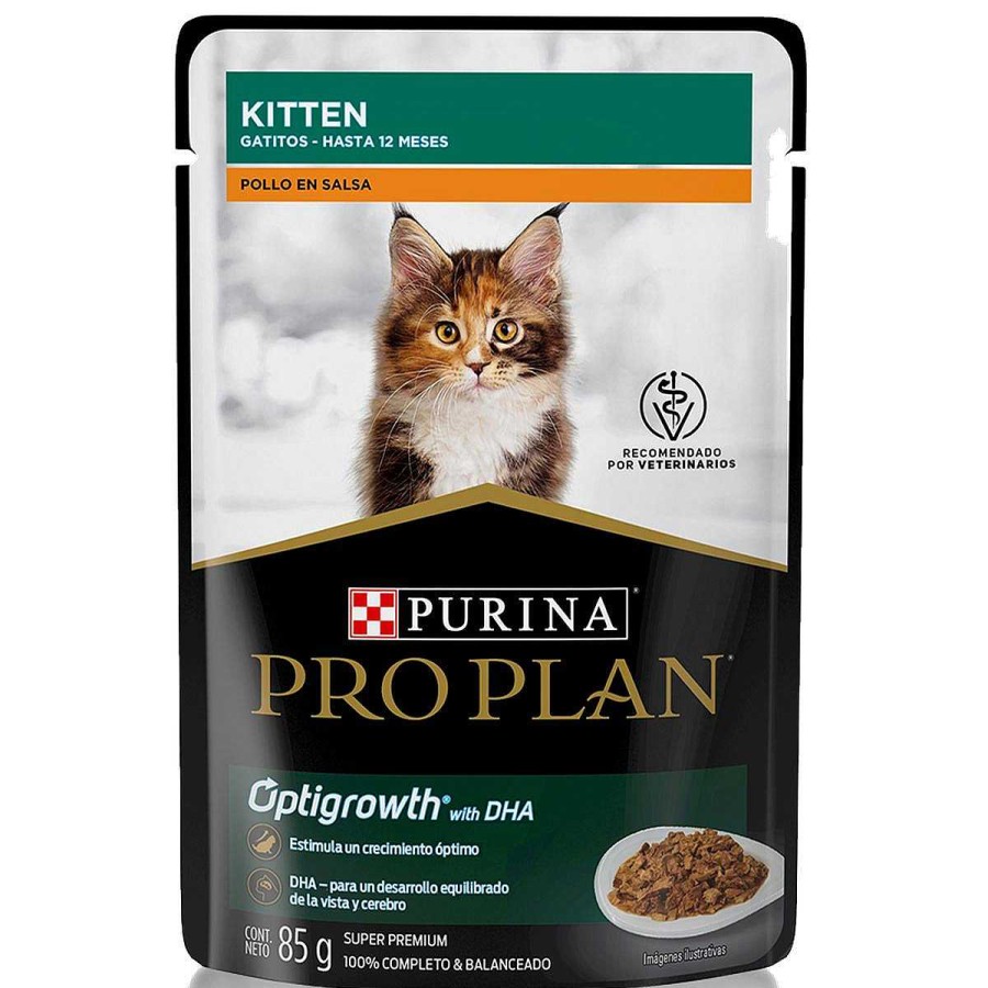 Gato Pro Plan Alimento H Medo | Alimento H Medo En Sobre Para Gatito Purina Pro Plan Pollo En Salsa Caja Con 12 Piezas