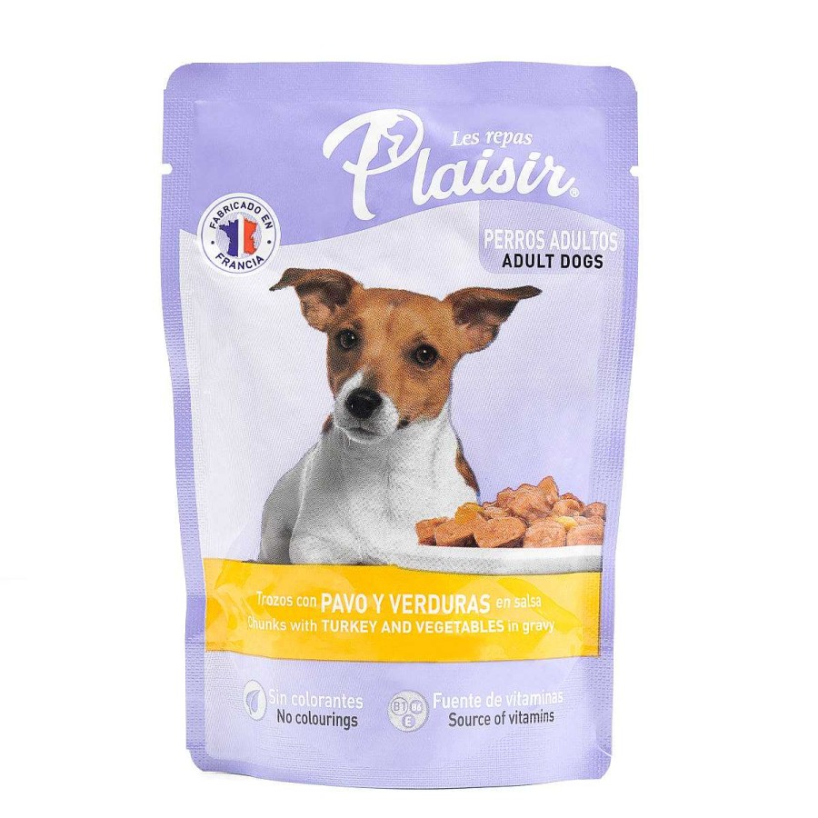 Perro Les Repas Plaisir Alimento H Medo | Alimento H Medo Para Perro Adulto Les Repas Plaisir Pavo Y Verduras En Salsa Pouch 100G